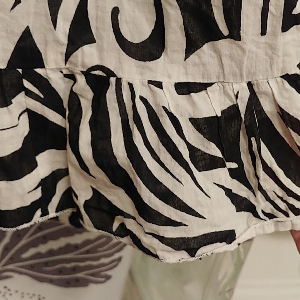 Derek Heart Boho Ivory & Black Cotton Maxi Dress - Picture 5 of 8